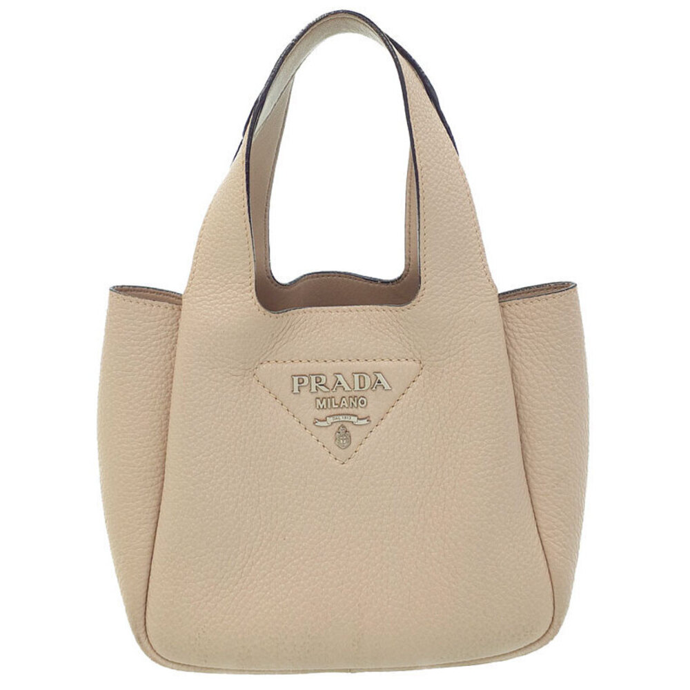 Prada Dynamique Hobo in beige Vitello Daino leather White